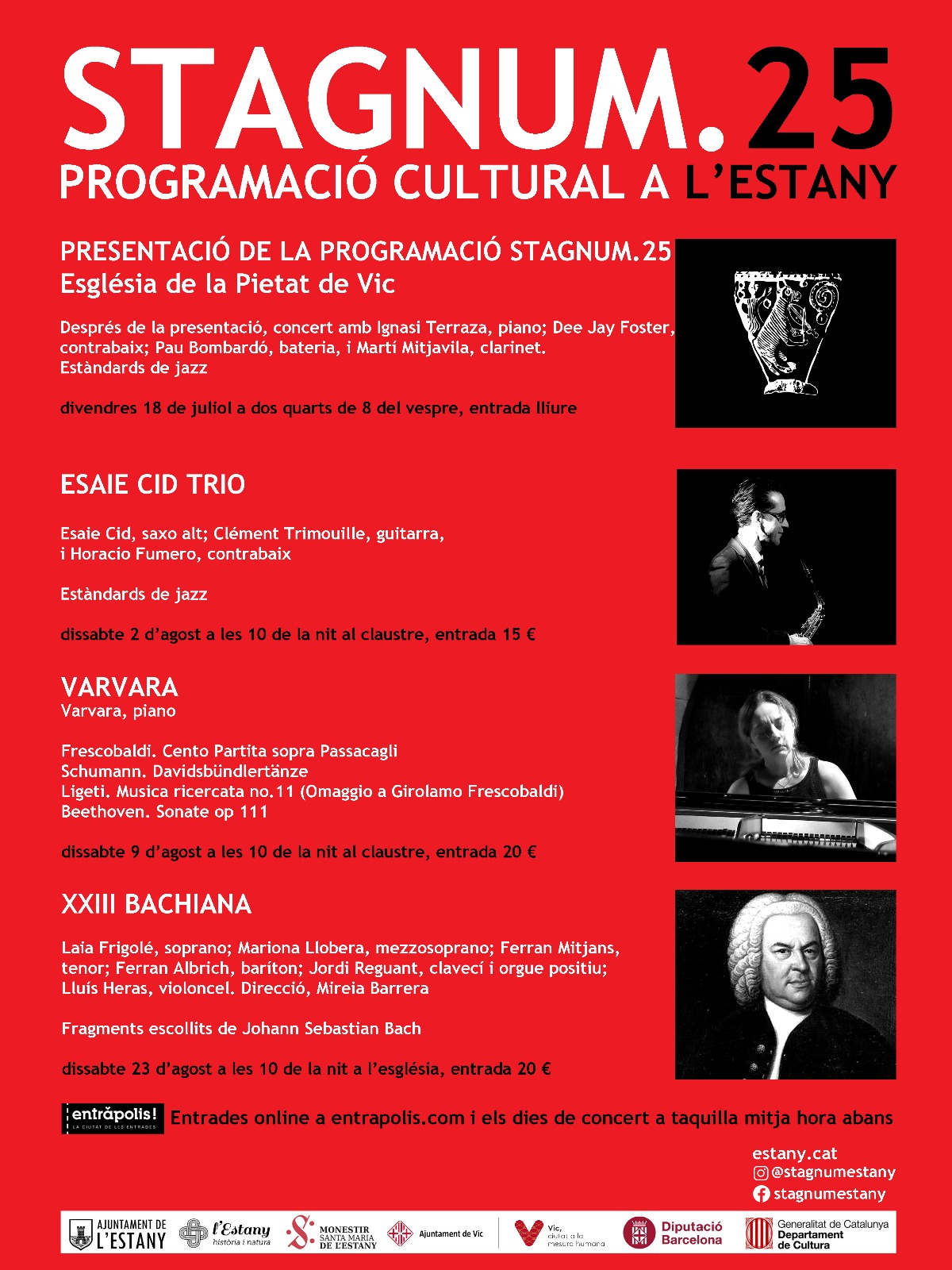 Tres concerts únics marquen el Festival Stagnum 25