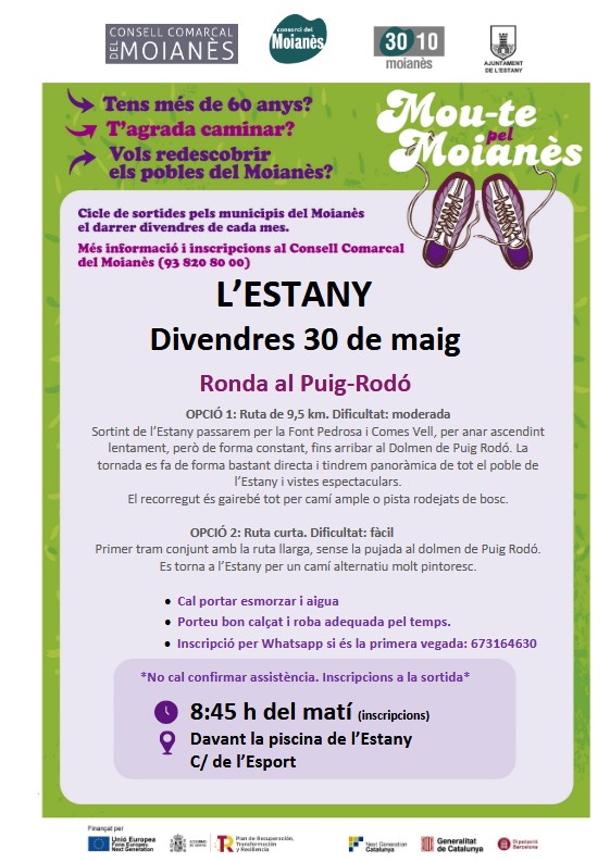 Mou-te pel Moian&egrave;s arriba a l'Estany