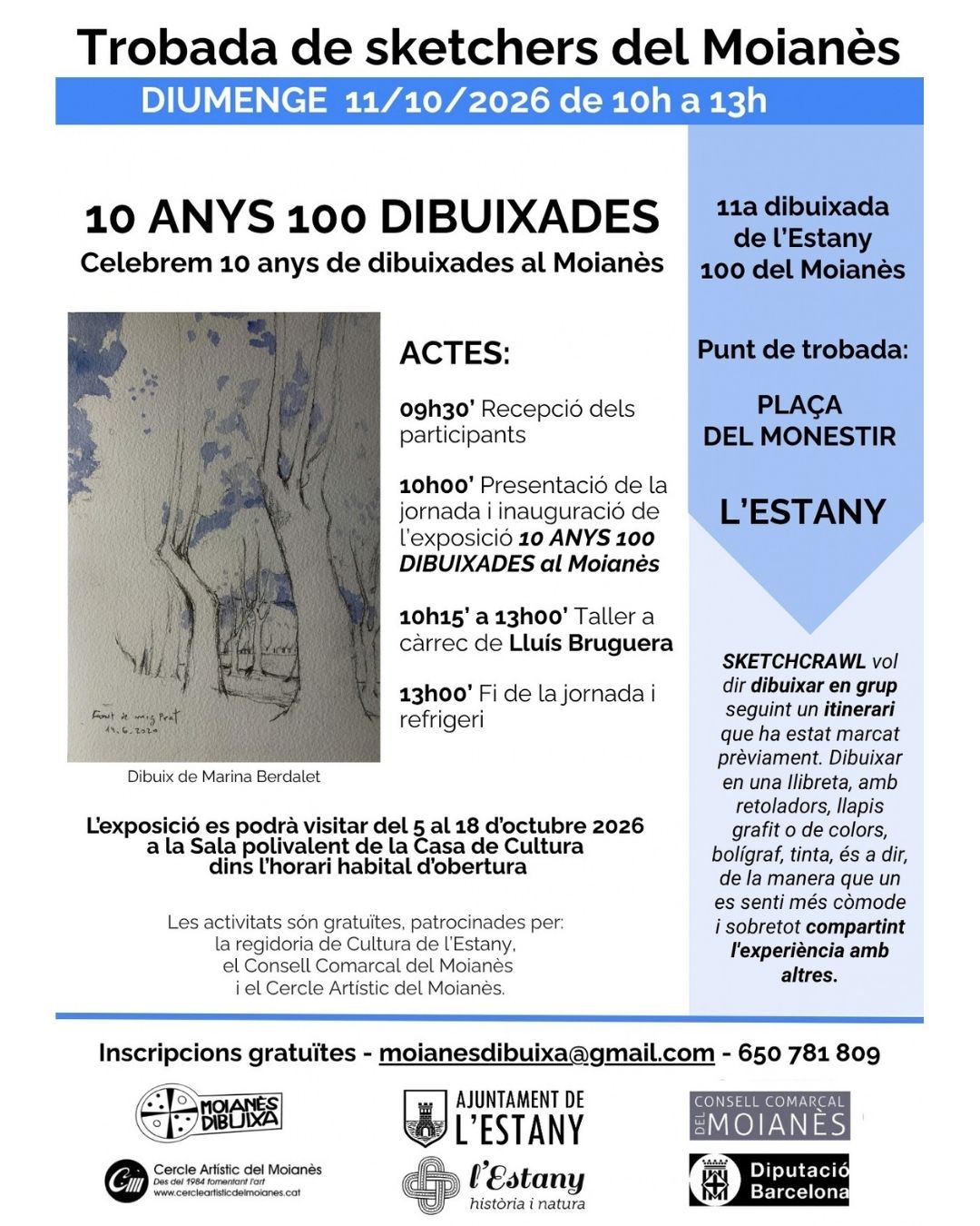 10 anys 100 dibuixades. Trobada d'scketchers del Moianès
